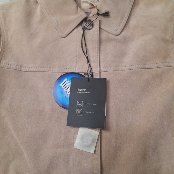 NWT Womens Monterey Bay Suede Leather Jacket Size 10P - Picture 2 of 6